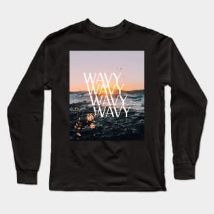 Wavy Long Sleeve T-Shirt